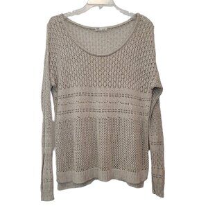 GRG Garage Montreal  Lace Detail Blouse Knit Long Sleeve Shirt Sz Petite P/S EUC